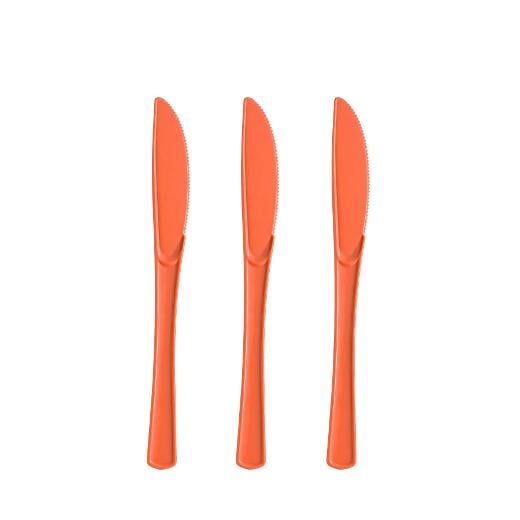 Main image of Heavy Duty Orange Plastic Knives - 50 Ct.
