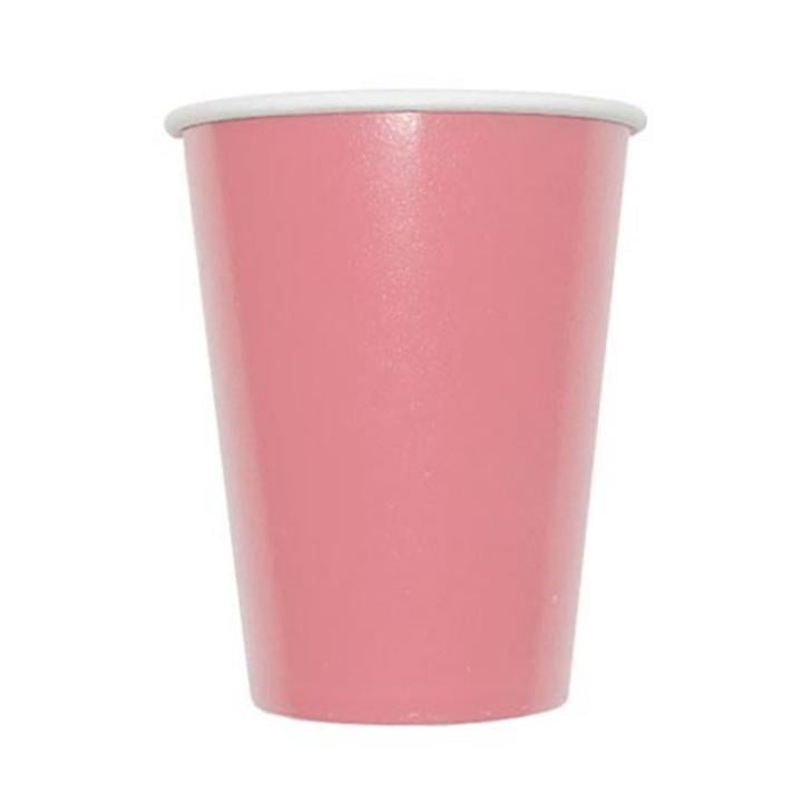 9 Oz. Pink Paper Cups - 8 Ct.