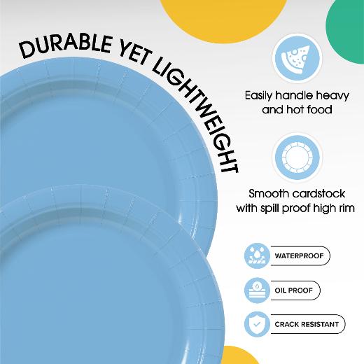 Alternate image of 7 In. Light Blue Paper Plates - 100 Ct.