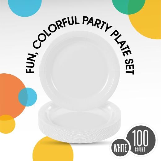 Alternate image of 7 In. White Paper Plates - 100 Ct.