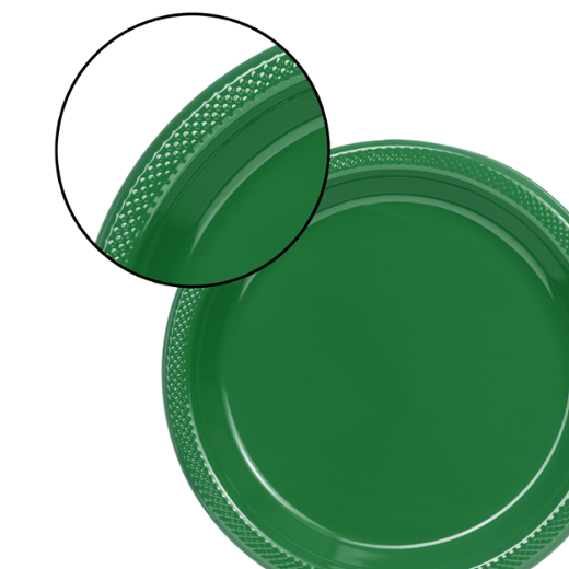Alternate image of 7 In. Emerald Green Plastic Plates - 8 Ct.