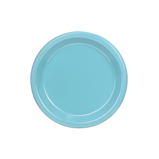 Alternate image of 7 In. Light Blue Plastic Plates - 8 Ct.