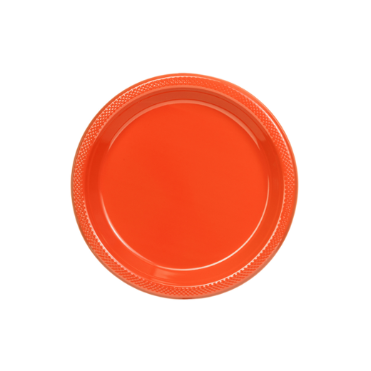 Main image of 7in. Orange plastic plates (8)