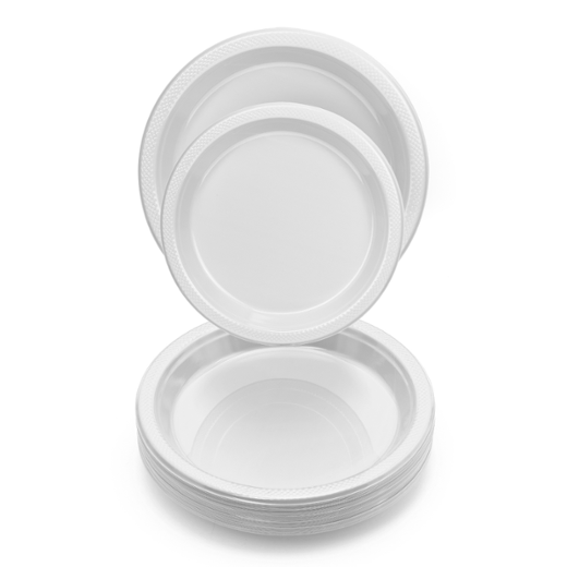 Alternate image of 7 In. White Plastic Plates - 8 Ct.