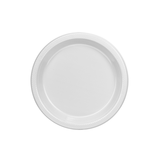 Main image of 7 In. White Plastic Plates - 8 Ct.