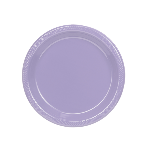 9 In. Lavender Plastic Plates - 8 Ct.