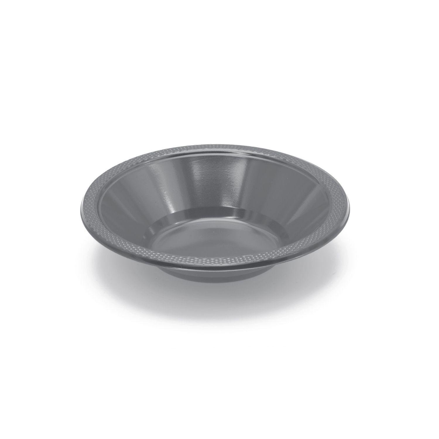 12 Oz. Silver Plastic Bowls - 8 Ct.