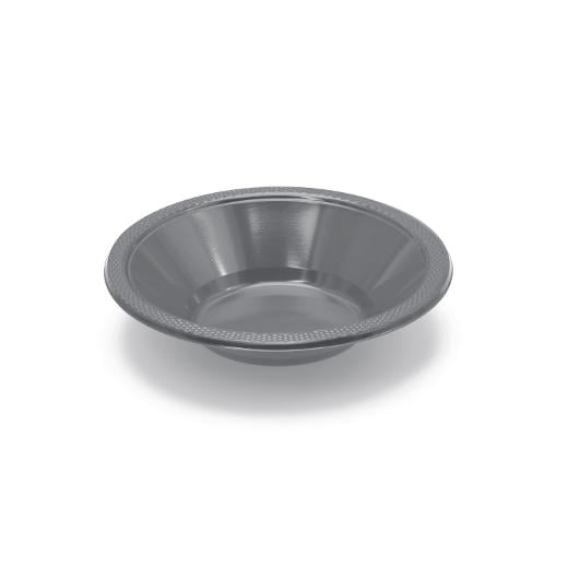 12 oz Silver Plastic Bowls (50)