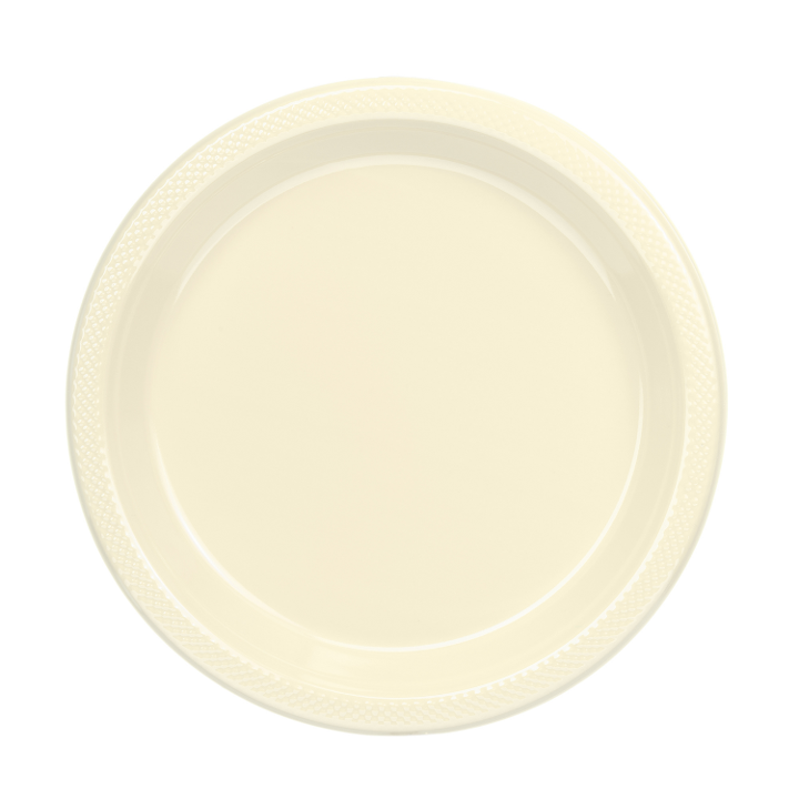 7in. Plastic Plates 50 ct. Ivory - 600 ct.