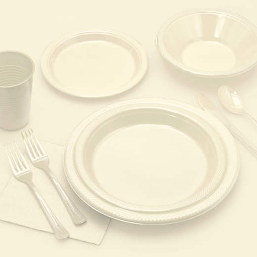Alternate image of 7 In. Ivory Plastic Plates - 50 Ct.