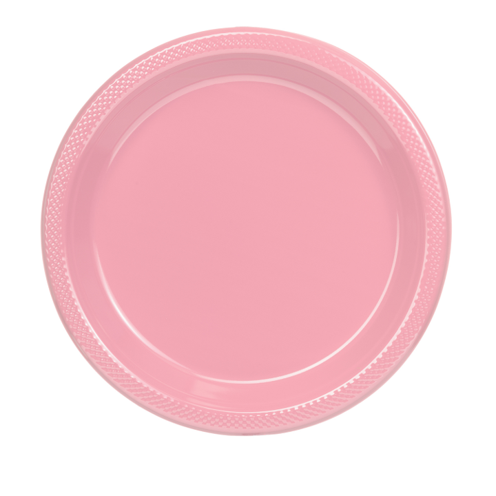 7in. Plastic Plates 50 ct. Pink - 600 ct.