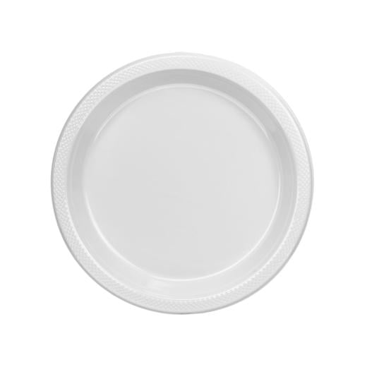 7 In. White Plastic Plates - 50 Ct.