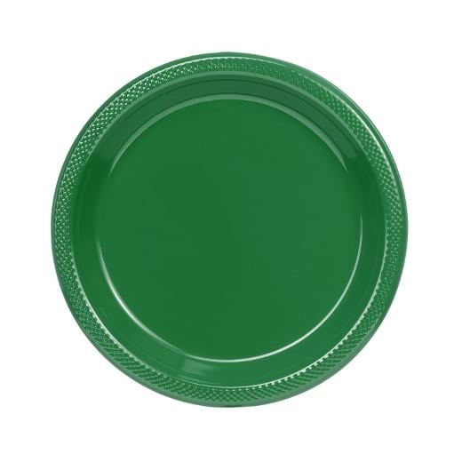 9 In. Emerald Green Plastic Plates - 50 Ct.