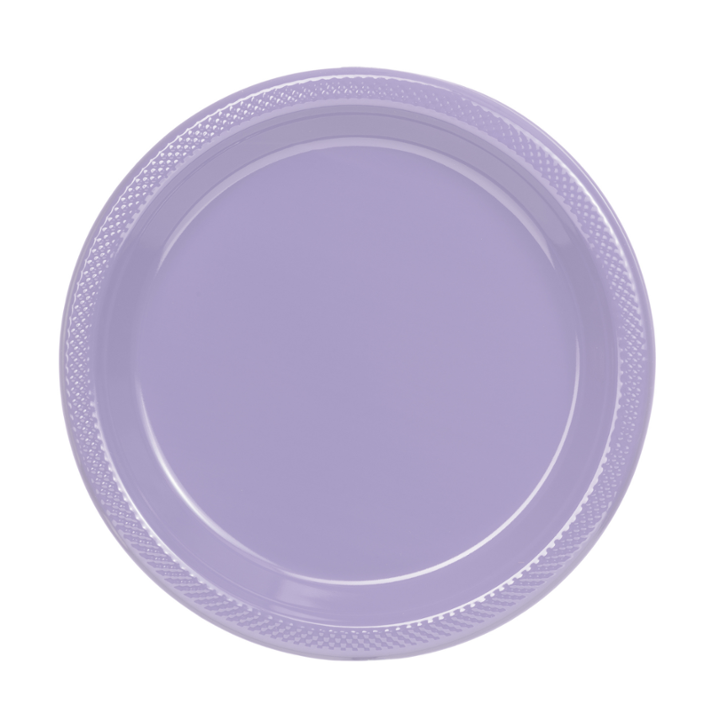 9 In. Lavender Plastic Plates - 50 Ct.