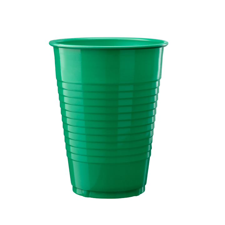 12 oz. Plastic Cups Emerald Green - 600 ct.
