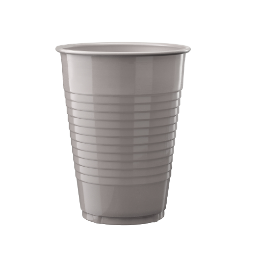 Main image of 12 oz. Plastic Cups Silver - 600 ct.
