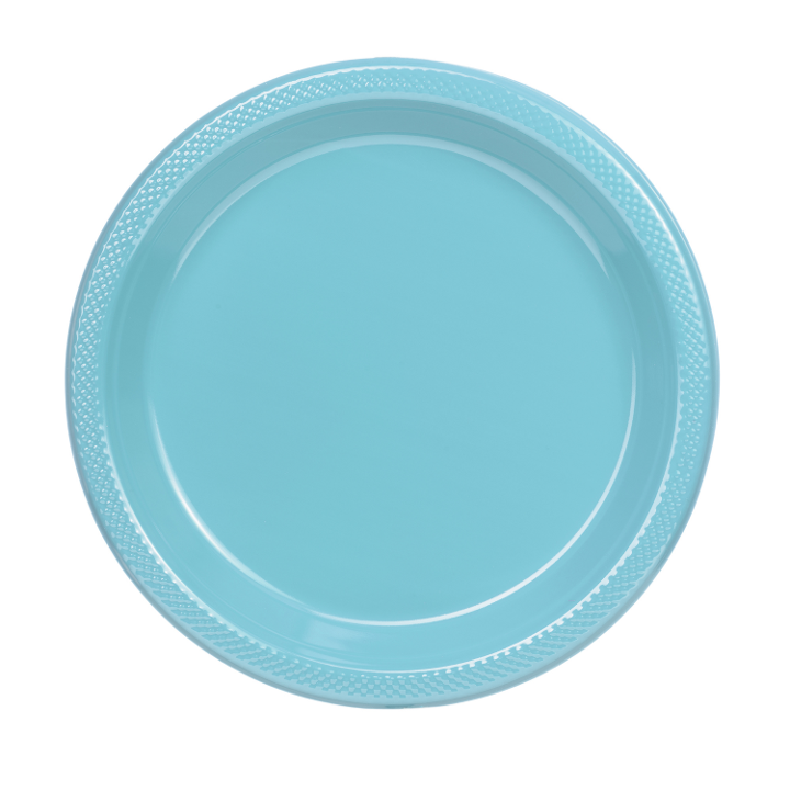 10in. Plastic Plates Light Blue - 600 ct.