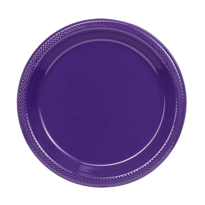 10 in. Purple Plastic Plates - 50 Ct.