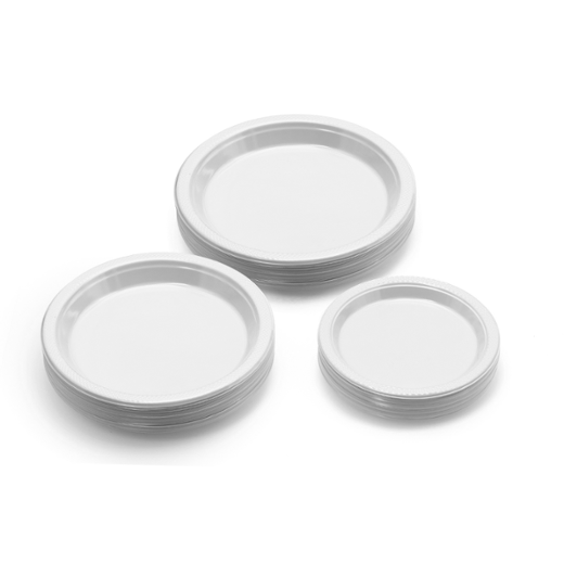 Alternate image of 10 In. White Plastic Plates - 50 ct.