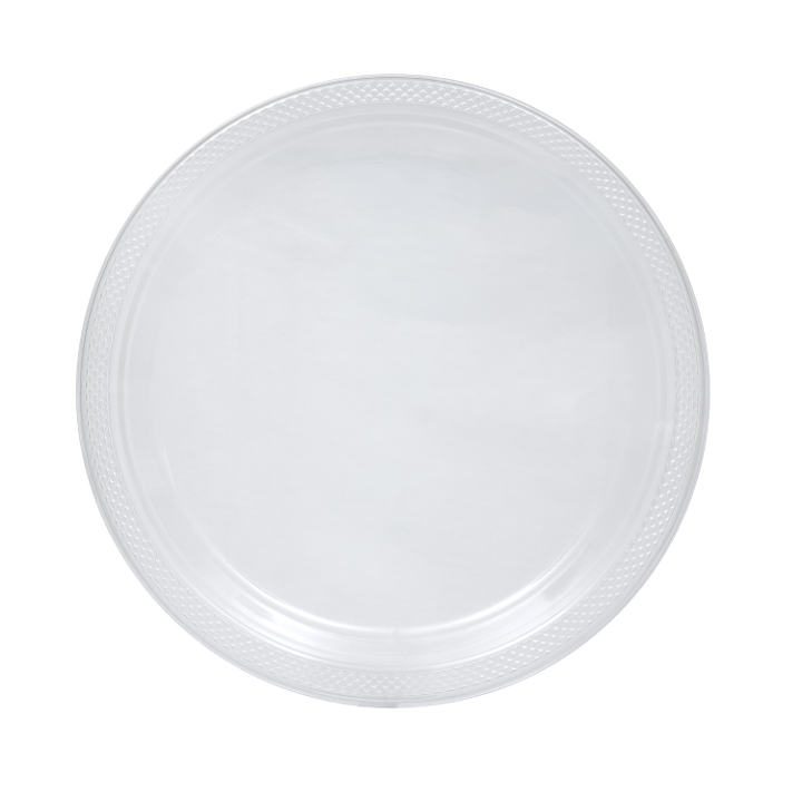 10in. Plastic Plates Clear - 600 ct.