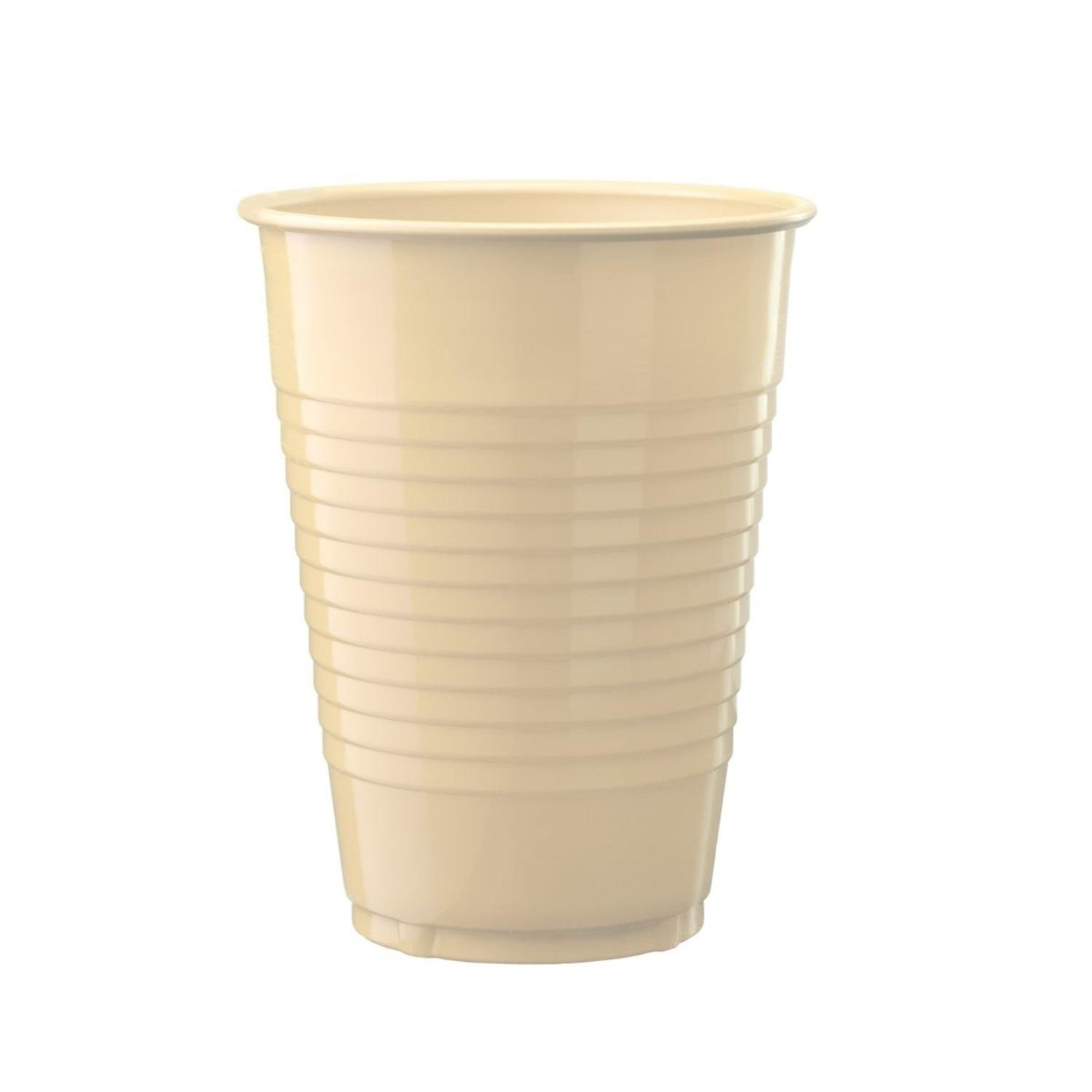 12 Oz. Ivory Plastic Cups - 16 Ct.