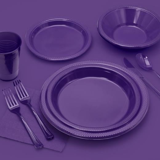 Alternate image of 12 Oz. Purple Plastic Cups - 16 Ct.