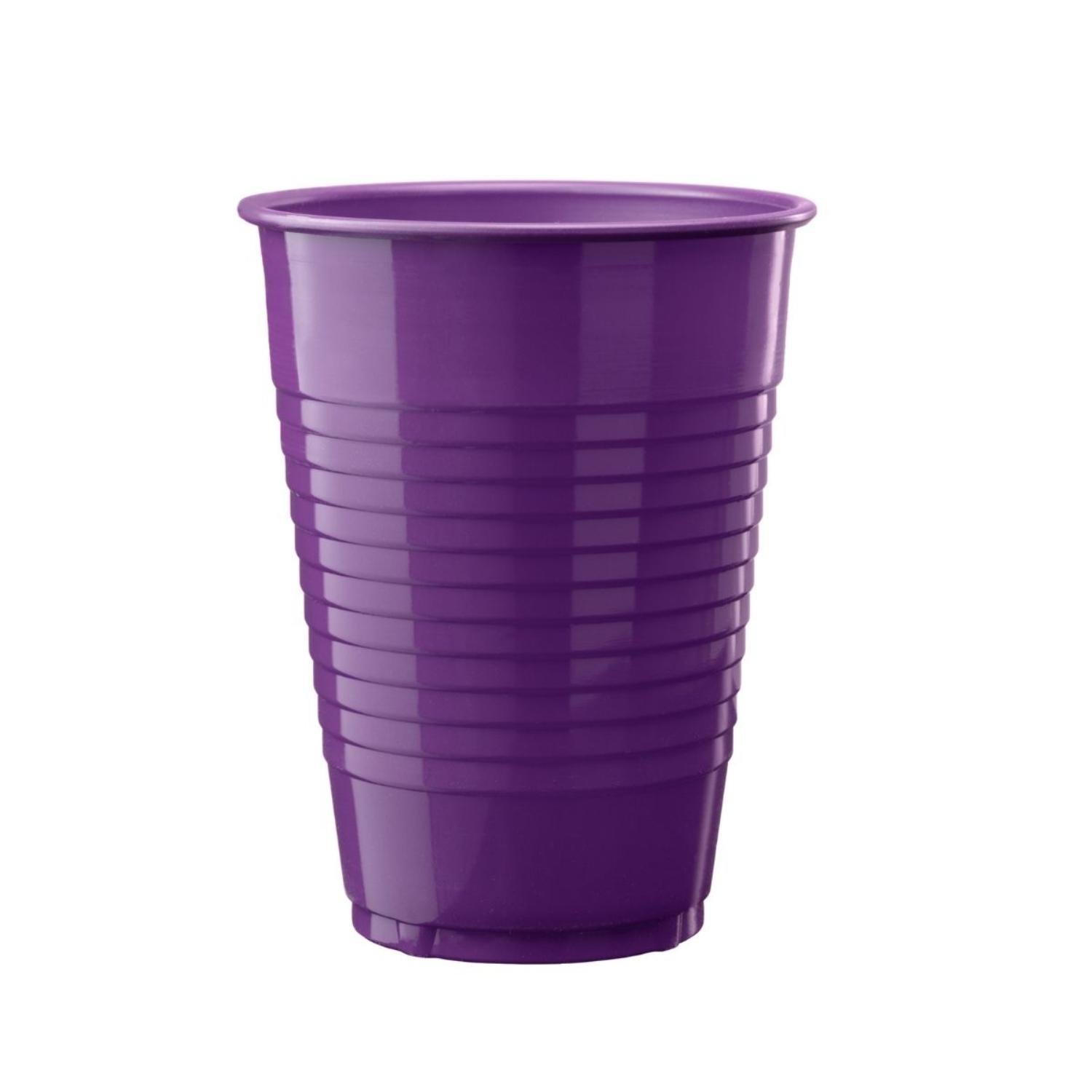 12 Oz. Purple Plastic Cups - 16 Ct.
