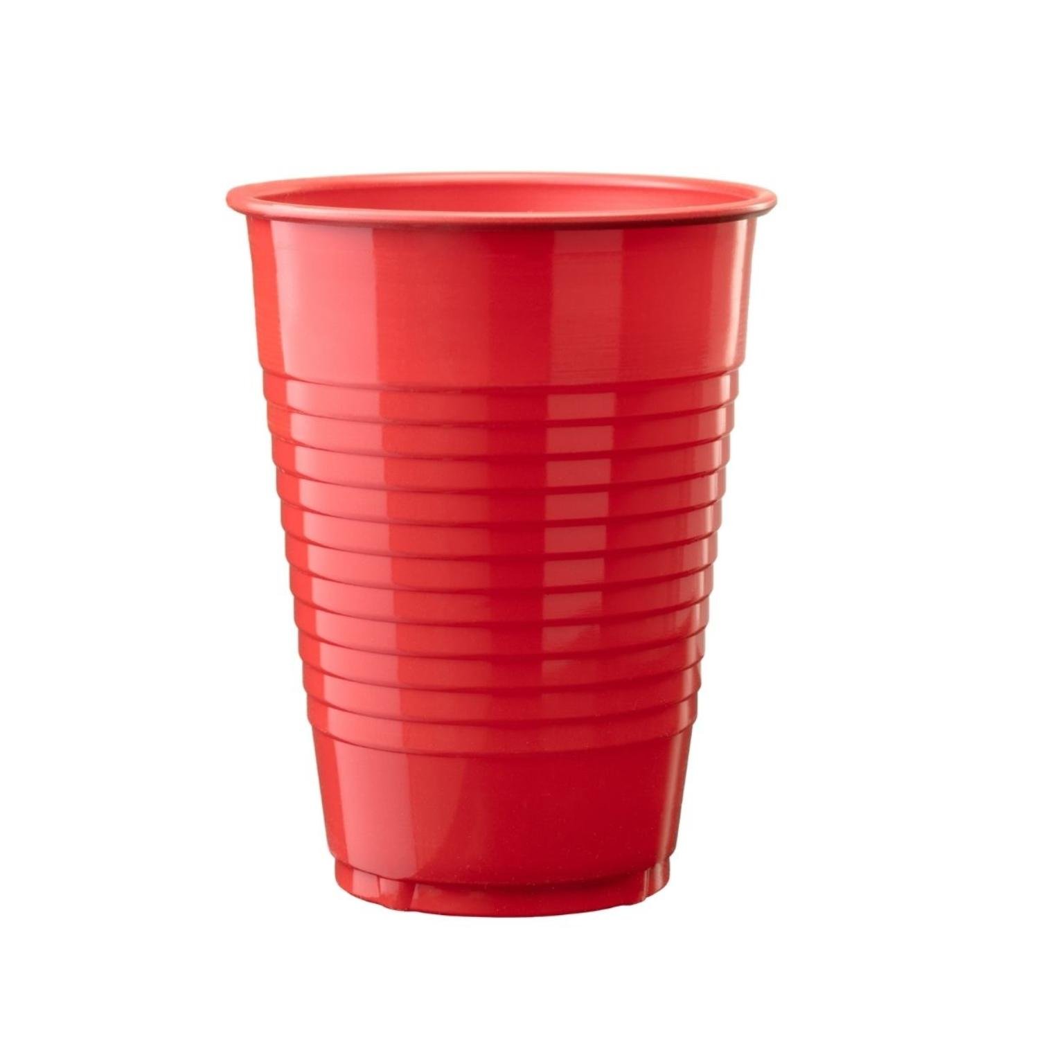 12 Oz. Red Plastic Cups - 16 Ct.