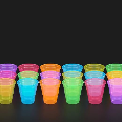Alternate image of 2 Oz. Neon Assorted Color Plastic Cups - 120 Ct.