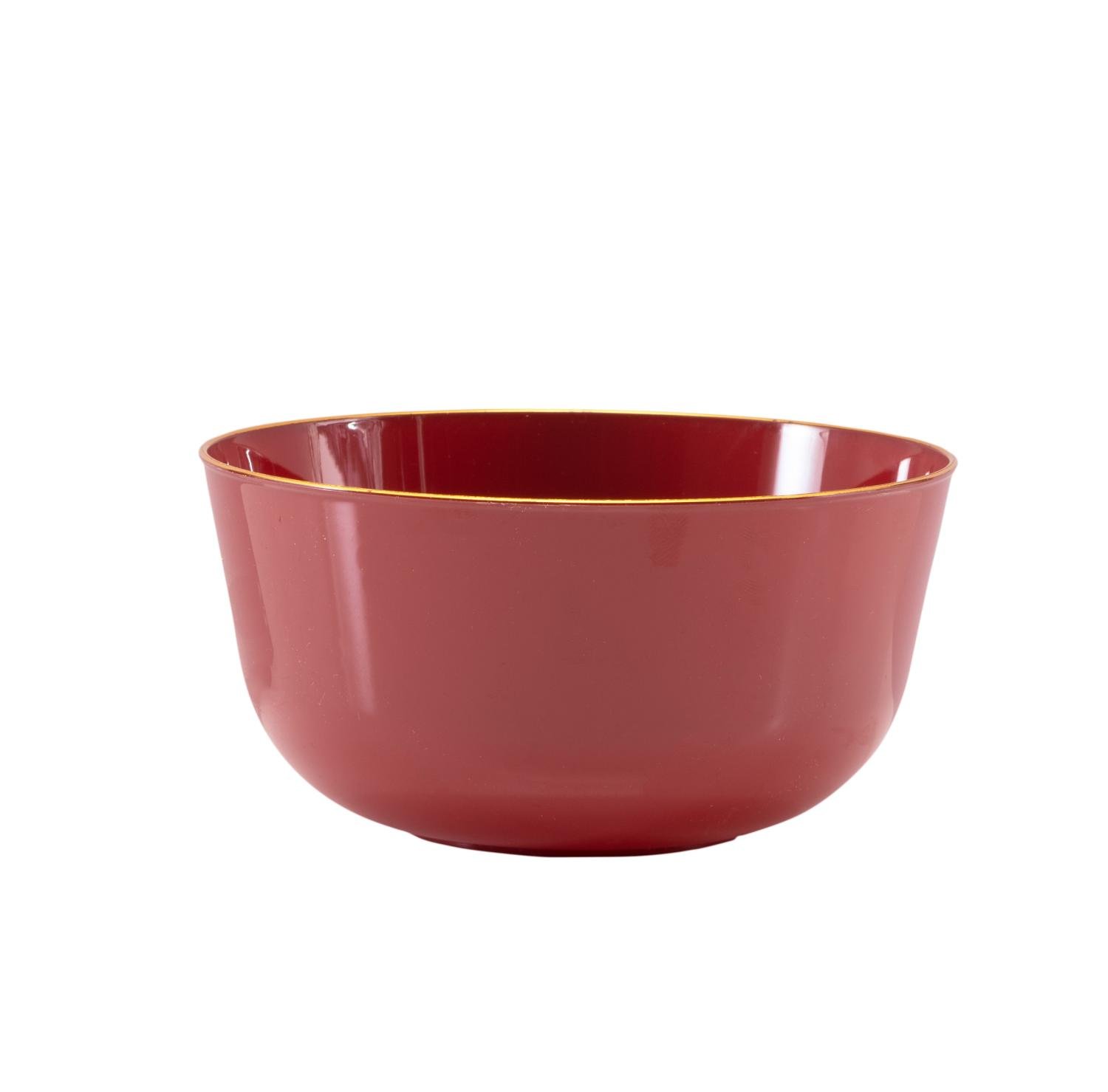 Burgundy Classic Design Plastic Bowls - 10 Ct.