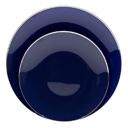 10 inch. Navy Classic Design Plates - 10 Ct.
