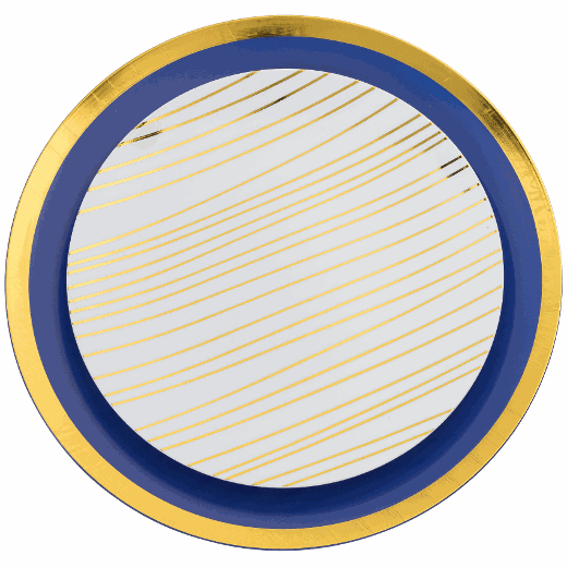 Alternate image of 8 In. Glam Design Plastic Plates - 10 Ct.