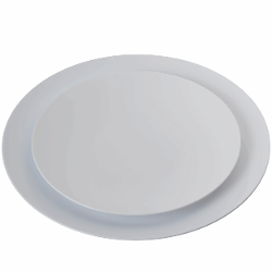 8 In. Trend White Plastic Plates - 10 Ct.