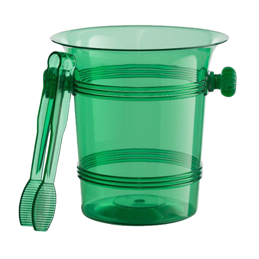 Dark Green Ice Bucket with Tong