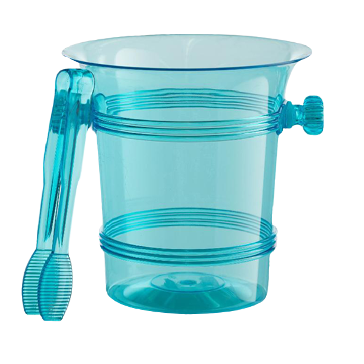 Turquoise Ice Bucket with Tong