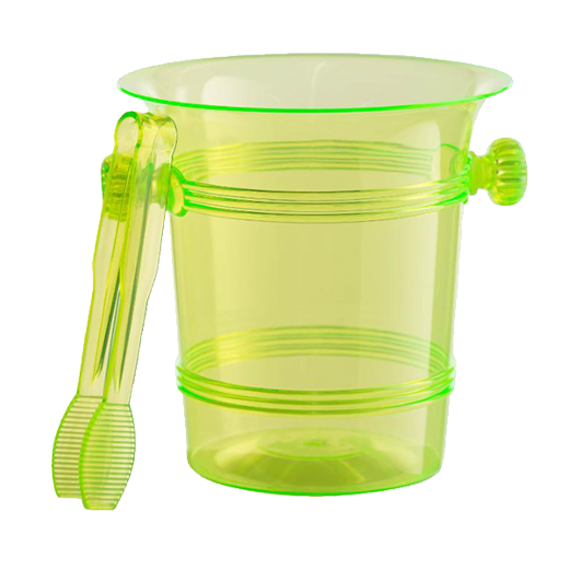 Lime Green Ice Bucket with Tong