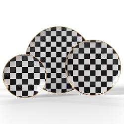 8 In. Checkerboard Plastic Plates - 10 Ct.