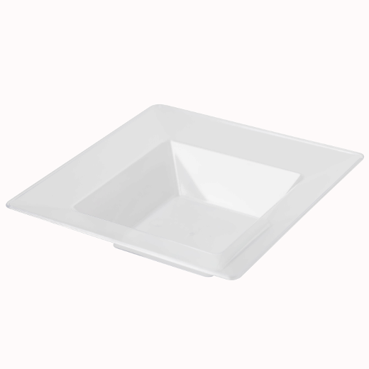 8.5 in.(12oz) Clear Deep Square Bowl - 10 ct.