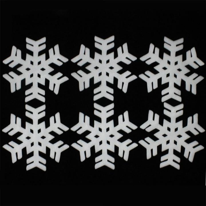 8in. Foam Snowflakes (6)