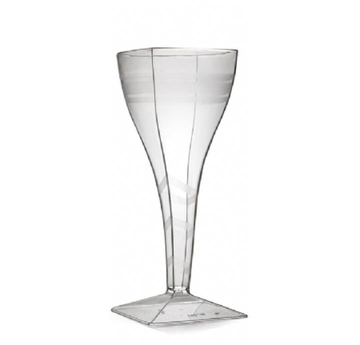8 Oz. Clear Plastic Wine Glasses - 6 Ct.
