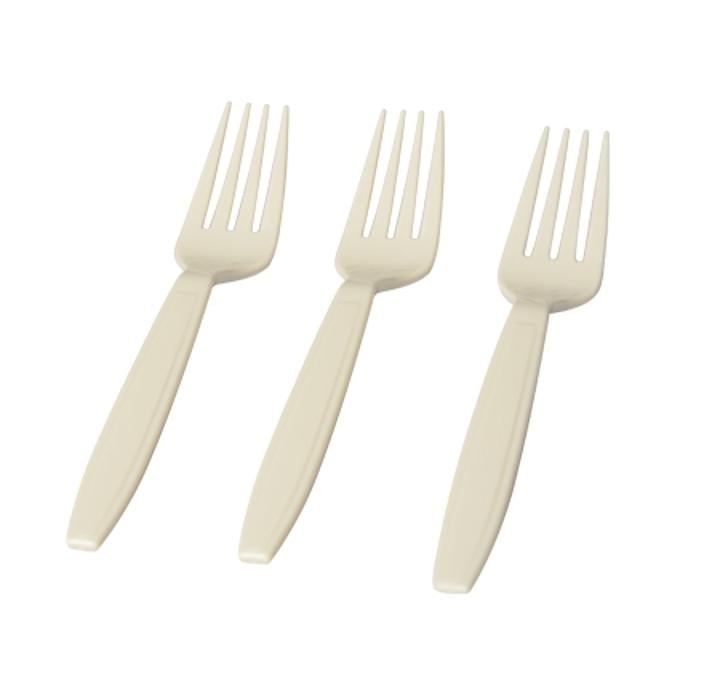 Heavy Duty Bone Plastic Forks - 50 Ct.