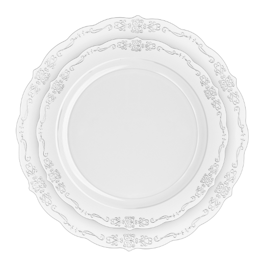 Clear Victorian Dinnerware Set