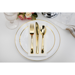 Disposable Gold Classic Dinnerware Set