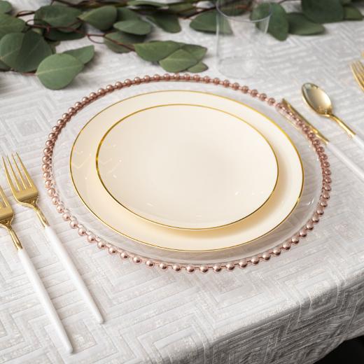 Alternate image of Disposable Ivory Classic Dinnerware Set