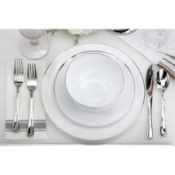 Disposable Silver Classic Dinnerware Set