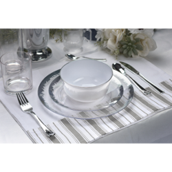 Disposable Silver Scratched Dinnerware Set