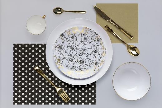 Alternate image of Disposable White Versa Dinnerware Set