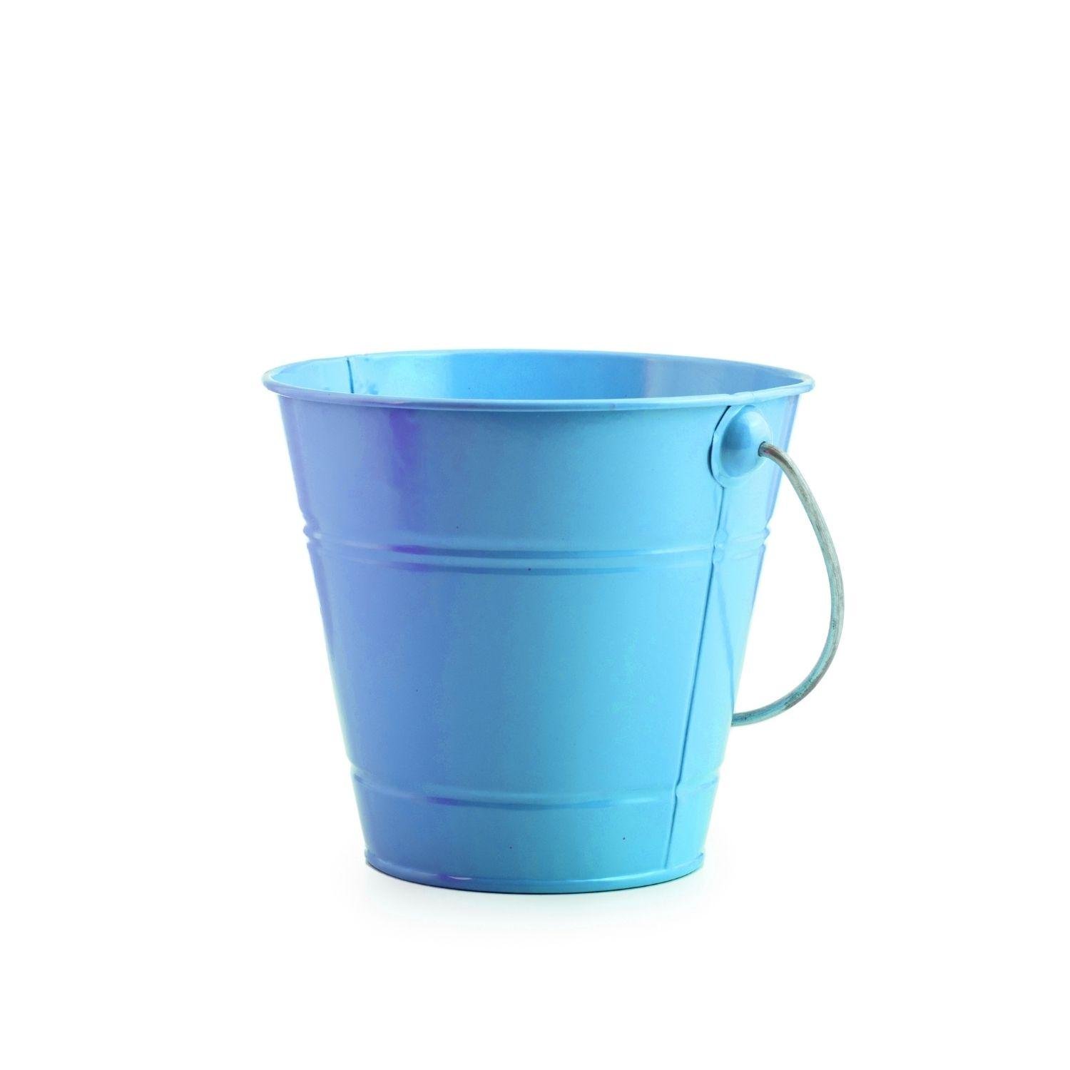 Turquoise Decorative Metal Bucket