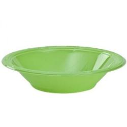 12 Oz. Lime Green Plastic Bowls - 12 Ct.