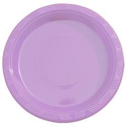 9in. Lavender plastic plates (50)